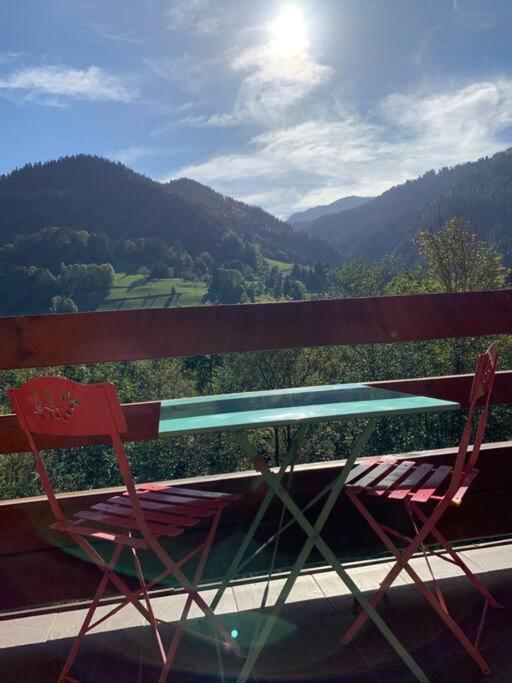 Appartement Vue Piste De Ski Praz-sur-Arly Extérieur photo